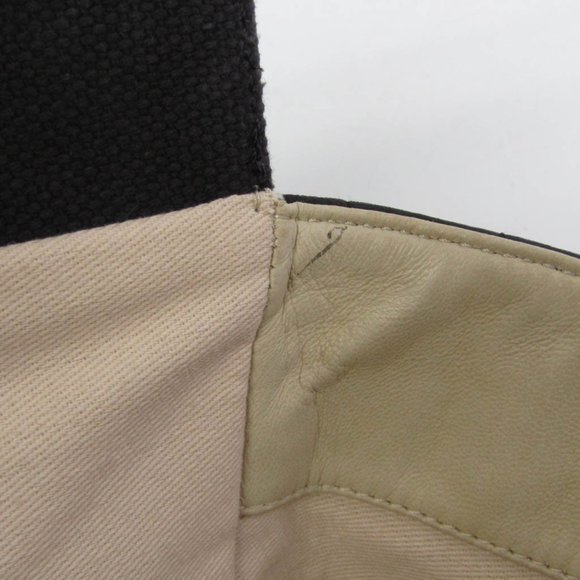 CHANEL Leather & Canvas Tote Bag Black - Picture 9 of 15